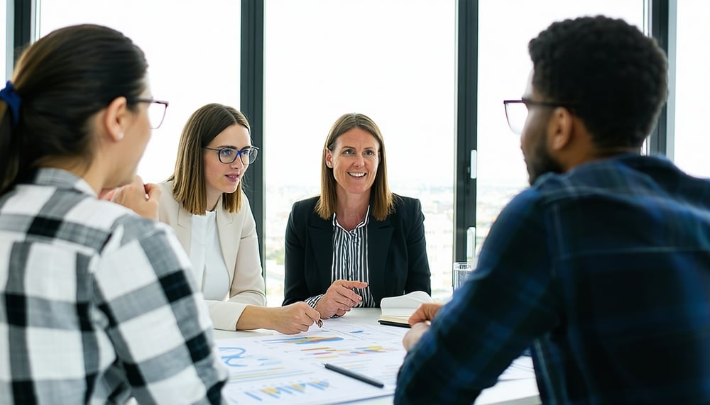 Professional consultants collaborating on a project Professional consultants collaborating on a project